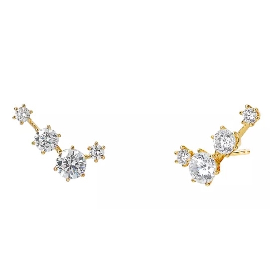Picture of Nadri Edwardian EW Cubic Zirconia Earrings - Gold-Tone