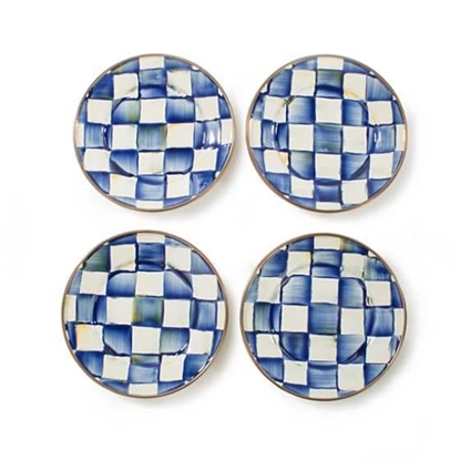 Picture of MacKenzie-Childs Royal Check Appetizer Plates - Set of 4