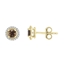 Picture of Lali 14K Yellow Gold & Diamond Smokey Quartz Earrings