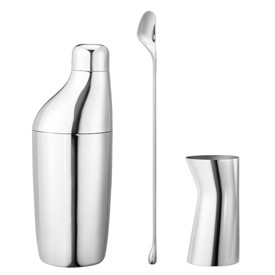 Picture of Georg Jensen Sky Gift Set - Shaker, Stirring Spoon & Jigger