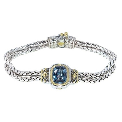 Picture of John Medeiros Nouveau Double Strand Oval Bracelet - Aqua