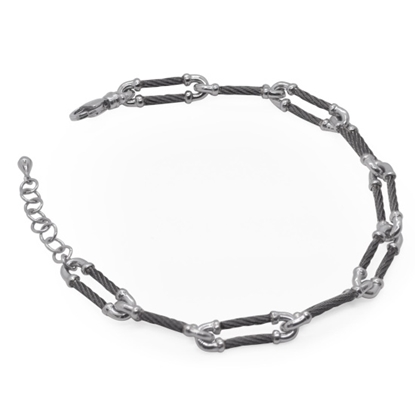 Picture of ALOR Black Cable & Stainless Steel Bracelet