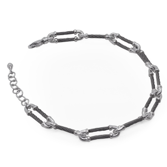 Picture of ALOR Black Cable & Stainless Steel Bracelet