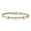 Picture of ALOR Grey/Yellow Cable Bracelet 18kt Wht Gold 0.13tcw Diamonds