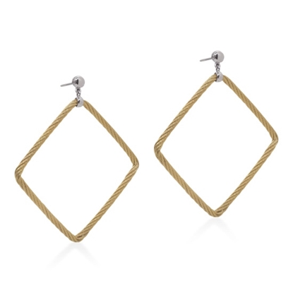 Picture of ALOR Yellow Cable and Stainless Steel Earrings