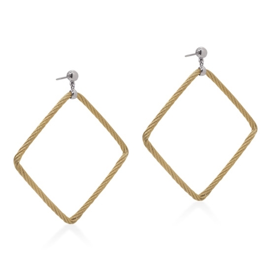 Picture of ALOR Yellow Cable and Stainless Steel Earrings