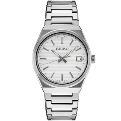 Picture of Seiko Essentials Stainless Steel Quartz Watch with Silver Dial