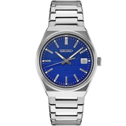 Picture of Seiko Essentials Stainless Steel Quartz Watch with Blue Dial