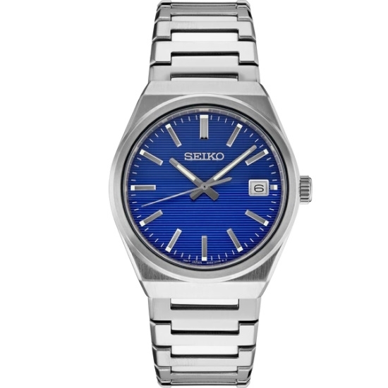 Picture of Seiko Essentials Stainless Steel Quartz Watch with Blue Dial