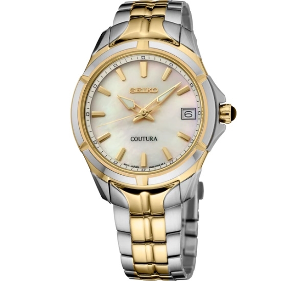 Picture of Seiko Coutura Two-Tone Quartz Watch with Mother of Pearl Dial