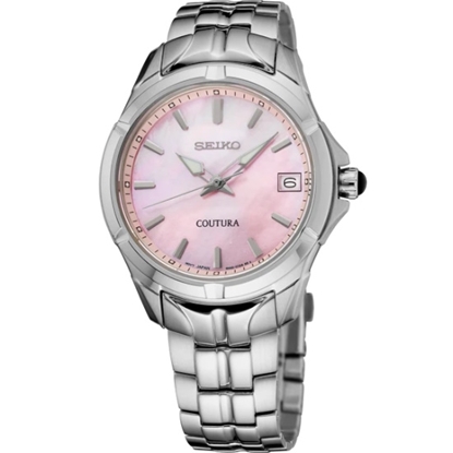 Picture of Seiko Coutura Quartz Steel Watch with Pink MOP Dial