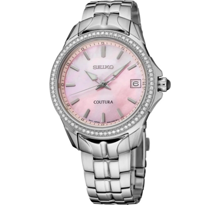 Picture of Seiko Coutura Diamonds Quartz Watch with Pink MOP Dial