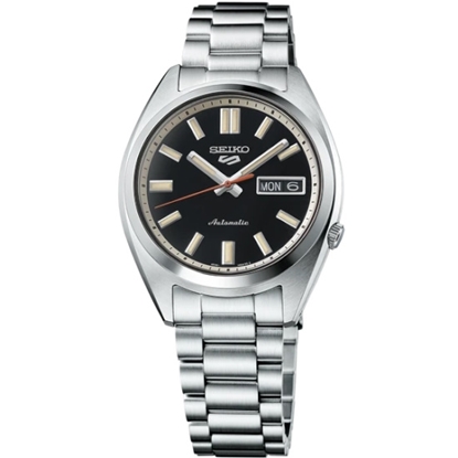 Picture of Seiko 5 Sports Midsize Stainless Steel Auto Watch w/ Blk Dial