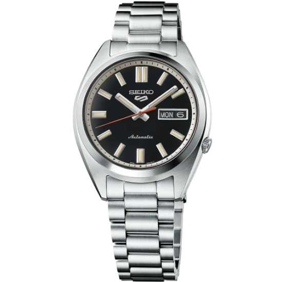 Picture of Seiko 5 Sports Midsize Stainless Steel Auto Watch w/ Blk Dial