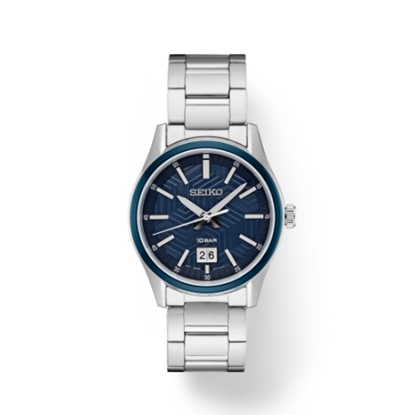 Picture of Seiko Essentials Stainless Steel Quartz Watch with Blue Dial