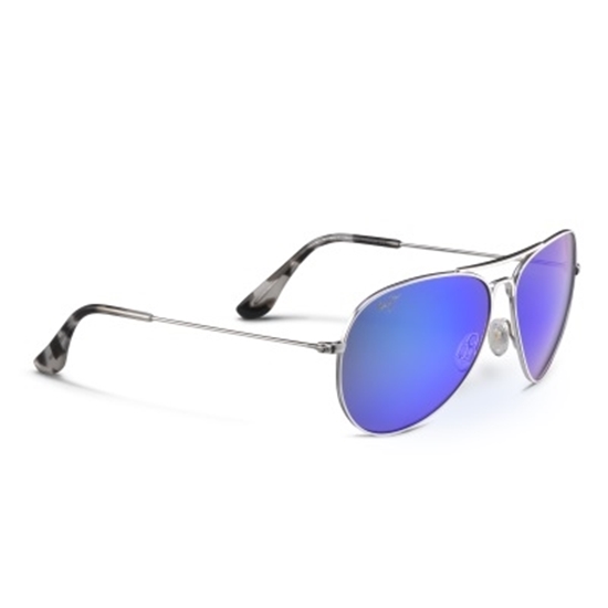Picture of Maui Jim® Mavericks Sunglasses - Silver/Blue Hawaii