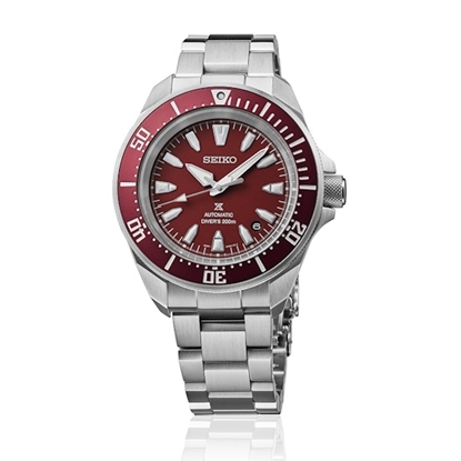 Picture of Seiko Prospex Automatic Watch with Dark Burgundy Dial & Bezel