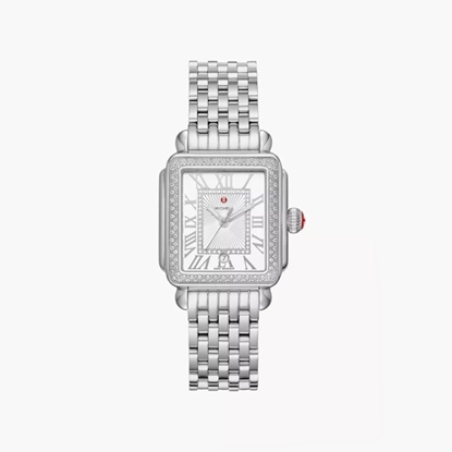 Picture of Michele Deco Madison Quartz Stainless Steel Watch w/ Diamonds