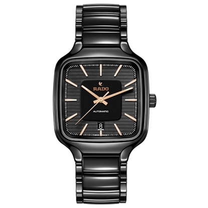 Picture of Rado True Square Automatic Watch with Black High-Tech Ceramic