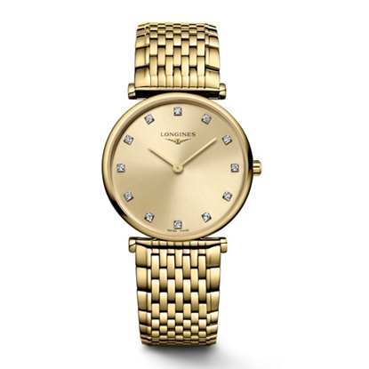 Picture of Longines La Grande Classique Gold-Tone Watch with Diamonds