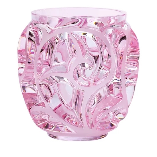 Picture of Lalique Tourbillons Vase - Pink Luster Crystal