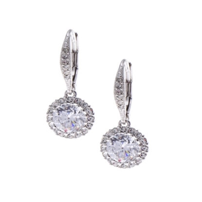 Picture of Nadri Round Cubic Zirconia Drop Earrings
