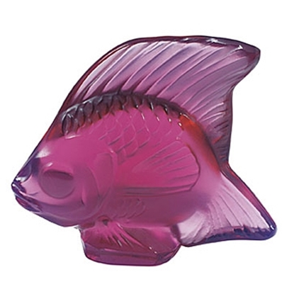 Picture of Lalique Fish Figurine - Fuschia