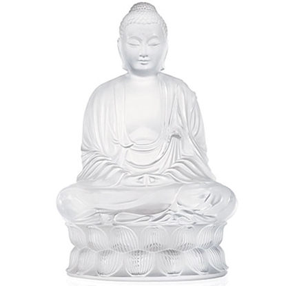 Picture of Lalique Small Buddha Figurine - Clear