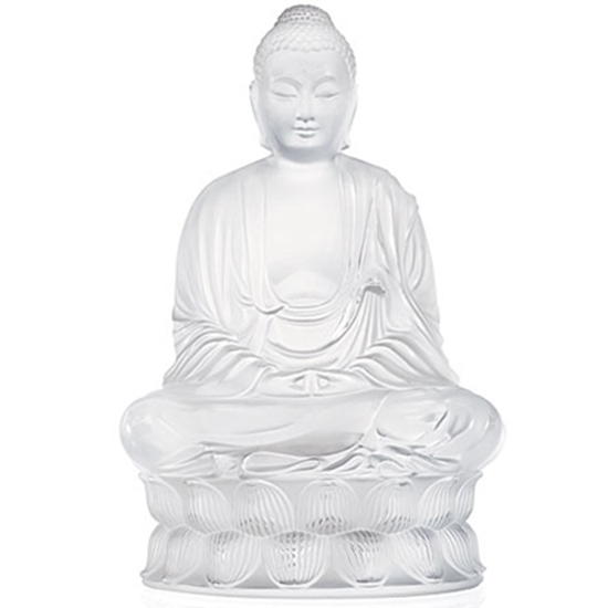 Picture of Lalique Small Buddha Figurine - Clear