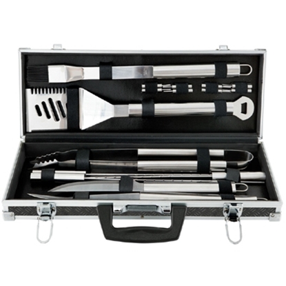 Picture of Mr. Bar-B-Q 18-Piece Barbecue Tool Set With Aluminum Case