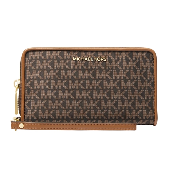 Picture of Michael Kors Jet Set Large Logo Print Smartphone Wristlet