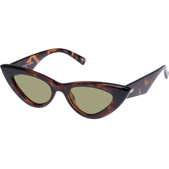 Picture of Le Specs Hypnosis Sunglasses-Dark Tort Frame/Olive Mono Lenses