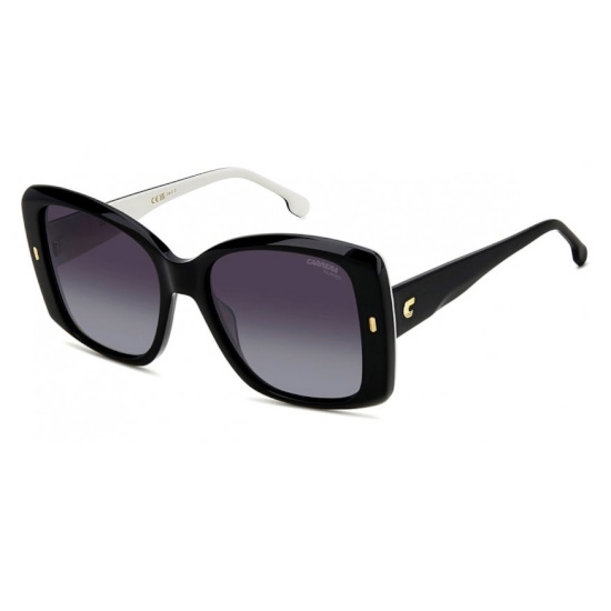 Picture of Carrera Black Square Frame Sunglasses with Gray Polarized Lens
