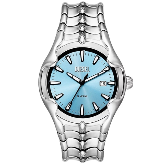 Picture of Diesel Vert Three-Hand Silver-Tone Stainless Steel Watch