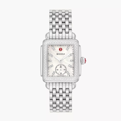 Picture of Michele Deco Mid Diamond Stainless Steel Watch