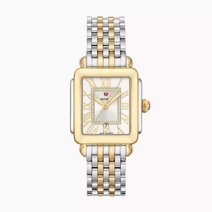 Picture of Michele Deco Madison Mid 18K Gold-Plated Watch w/ Diamond Dial