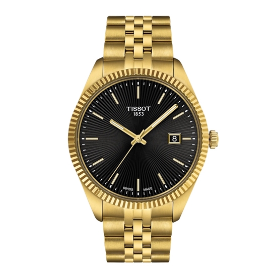 Picture of Tissot Ballade 40mm Gold-Tone Steel Watch with Black Dial