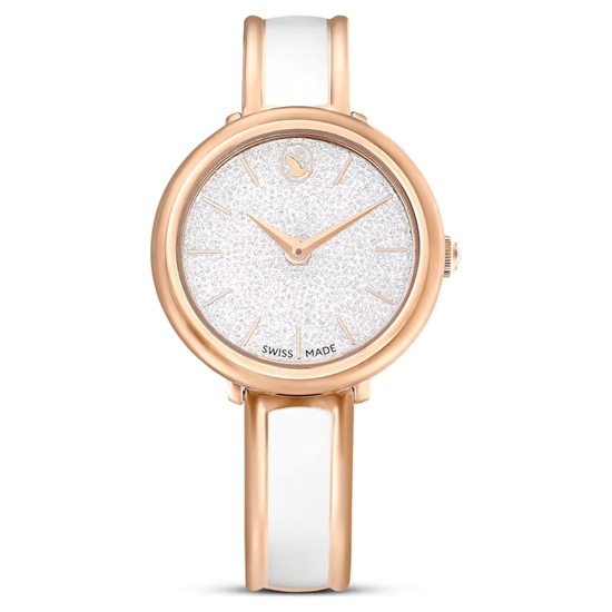 Picture of Swarovski Crystalline Bangle Watch - Rose Gold-Tone/White
