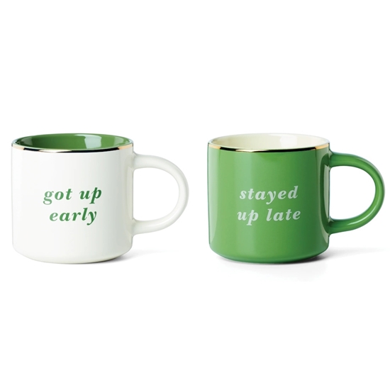 Picture of Kate Spade Got Up Early & Stayed Up Late Mugs - Set of 2