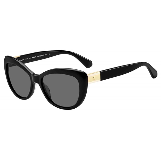 Picture of Kate Spade Cat-Eye Black Frame Sunglasses with Grey Lens