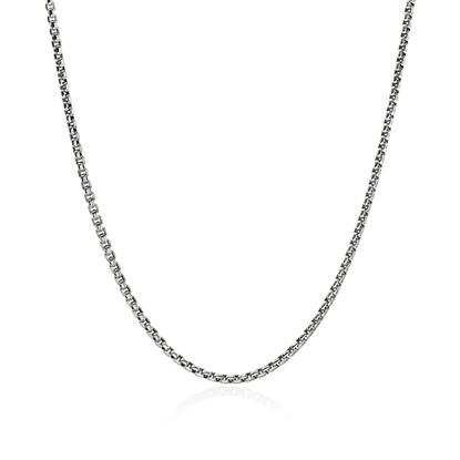 Picture of John Hardy 2.7mm Sterling Silver Box Chain Necklace - Size 22