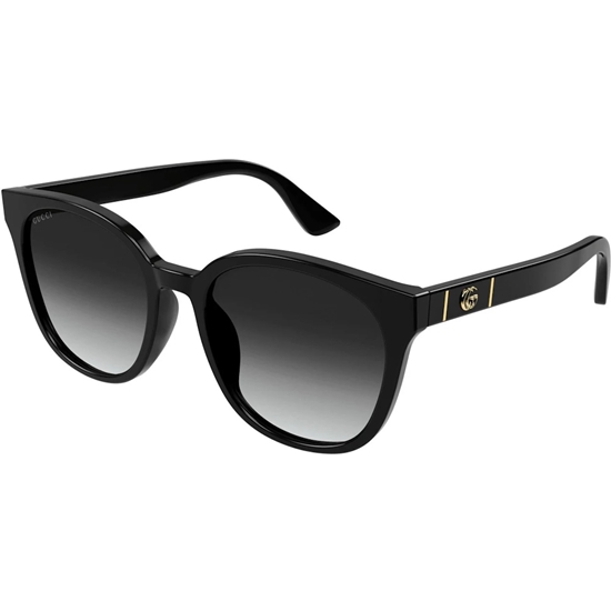 Picture of Gucci 56mm Square Sunglasses - Black/Gold