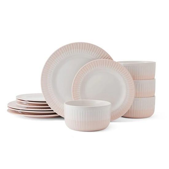 Picture of Pfaltzgraff Darbie Angell Rising Up Blush 12PC Dinnerware Set