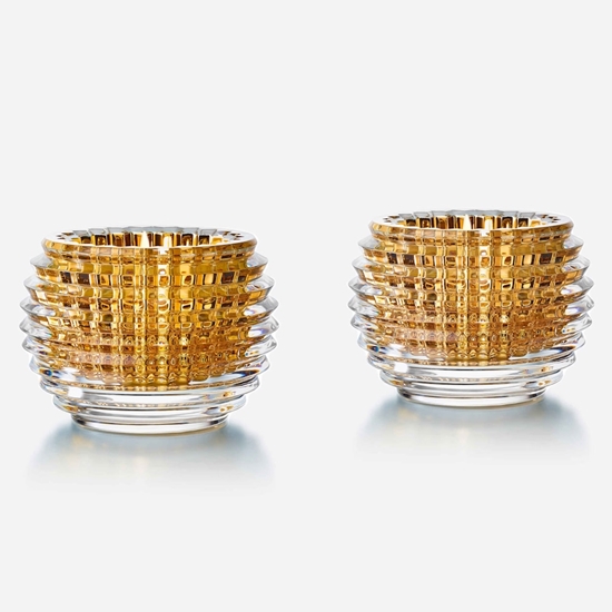 Picture of Baccarat Gold Eye Votives - Set of 2