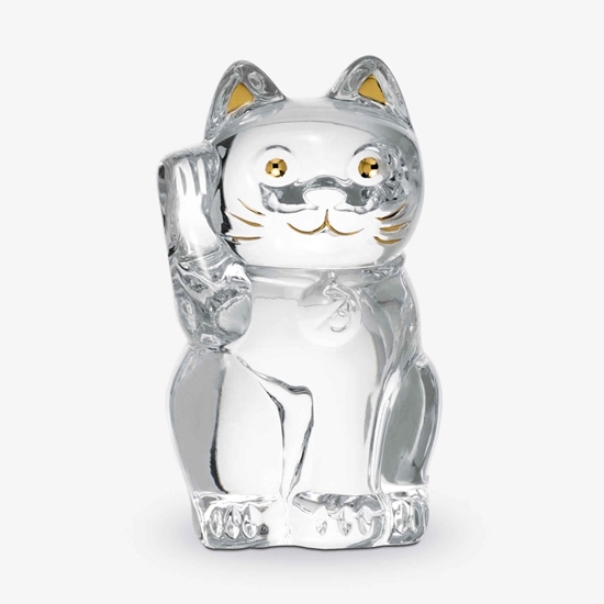 Picture of Baccarat Cat Maneki Neko Figurine - Small