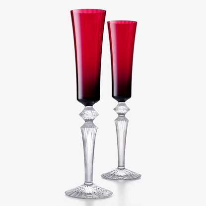 Picture of Baccarat Mille Nuits Flutissimo Red Flutes - Set of 2