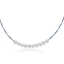 Picture of ALOR Cable Necklace with Freshwater Pearls - Caribbean Blue