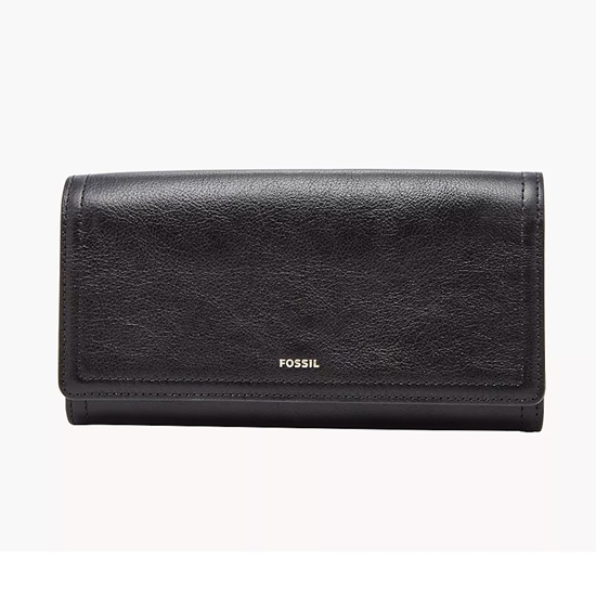 Picture of Fossil Logan Leather RFID Flap Clutch Wallet