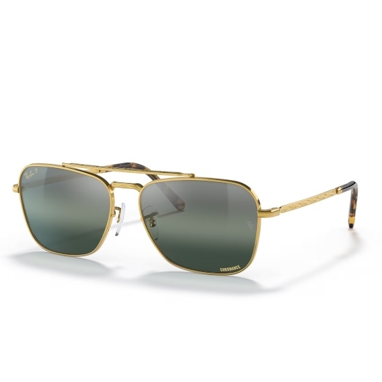 Picture of Ray-Ban New Caravan Polarized Sunglasses - Gold/Blue Gradient