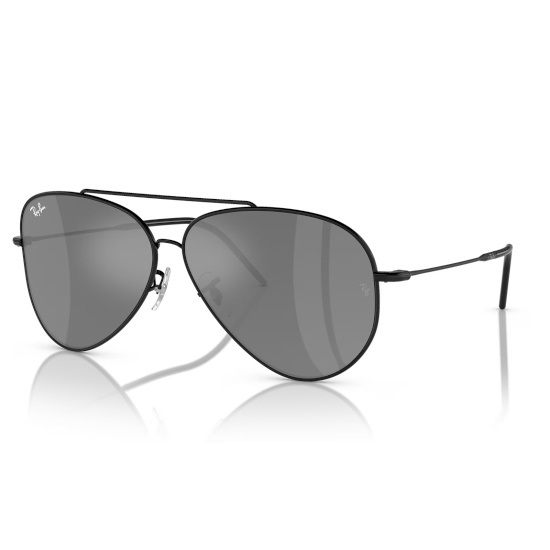 Picture of Ray-Ban Aviator Reverse Sunglasses - Black/Grey Silver Mirror